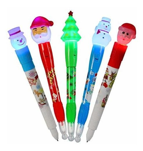 Bolígrafo - Pretyzoom 5pcs Christmas Ballpoint Pens Santa Ch