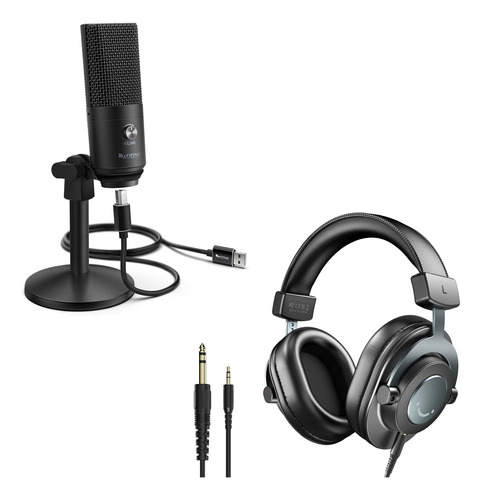 Microfono Podcast Usb Auricular Monitoreo Grabacion 1 4 8 