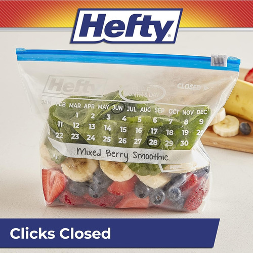 Ziplock- Hefty-bolsas Para Congelar 1 Kilo 4x35 Unid
