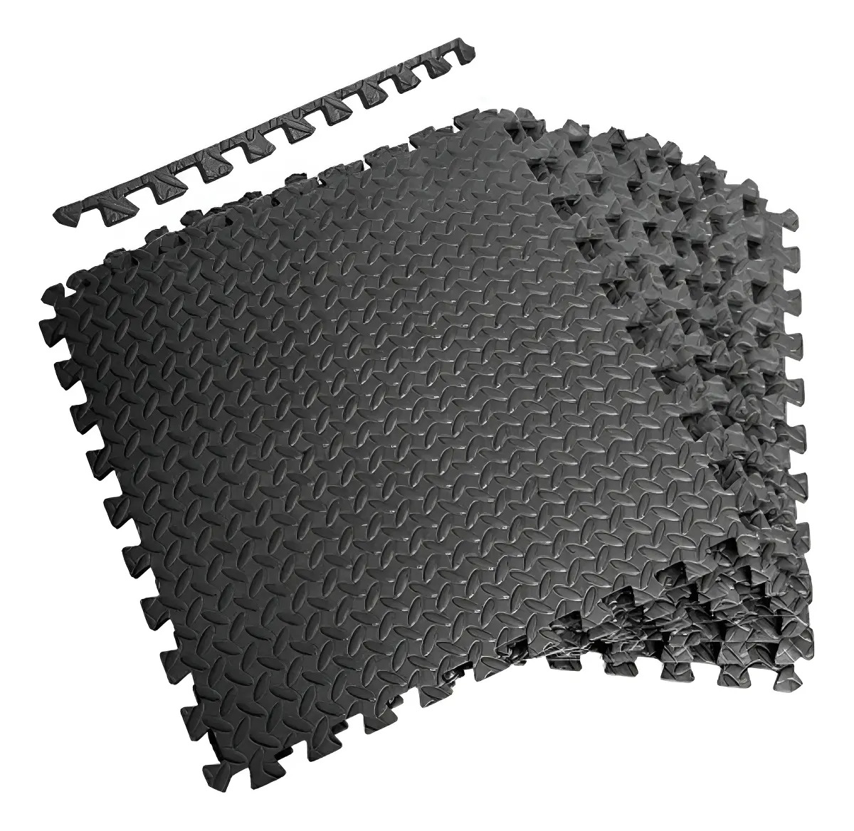 Pack 6 Tapetes de Gimnasio con Terminaciones de 38.5 Cm y 1 Cm de Grosor