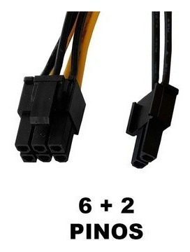 Cabo Para Fonte Modular 2 Pci 6 + 2 / 8 Pinos (fonte)