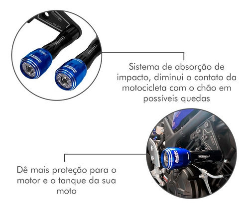 Imagem 2 de 6 de Slider Mt03 Mt 03 Motos Yamaha 2018 2019 2020 2021 2022