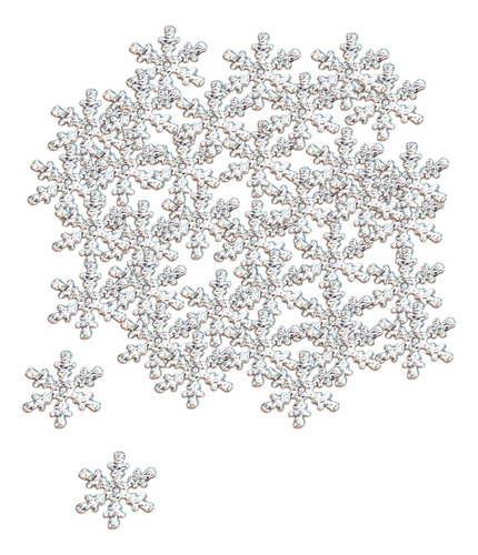Decoraciones De Copos De Nieve Con Confeti Plata