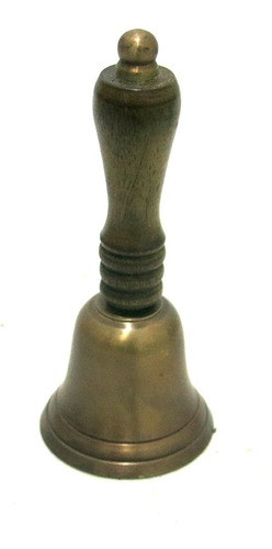 Campana De Bronce C/mango De Madera