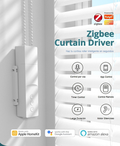Zemismart Motor Cortina Roller Zigbee Panel Solar Homekit