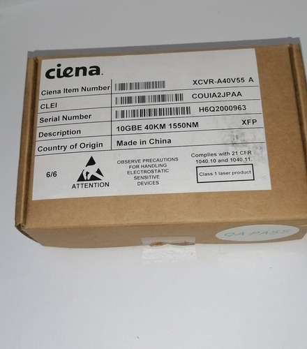 Modulo Transceptor Ciena Xcvr-a40v55 A
