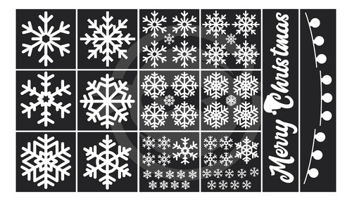 Vinil Electrostático Blanco | Navidad | Copos De Nieve