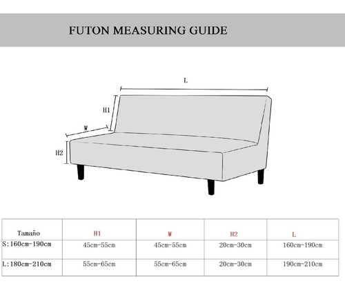 Zt 1 Funda Para Sofá Cama Sin Brazos Funda Elástica Para