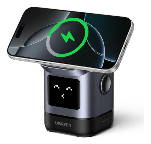 Suporte Carregador Sem Fio Magnético Indução 2 Em 1 15w Qi2