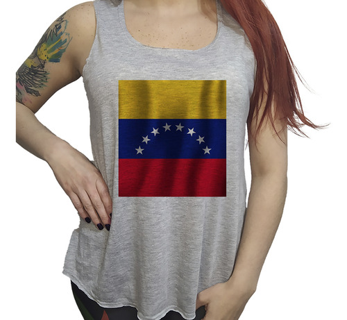 Musculosa Dama Bandera De Venezuela Pais Latinoamerica M1