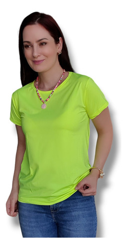 Kit Atacado 4 T-shirt Camiseta Blusinha Moda Feminina Neon Flour