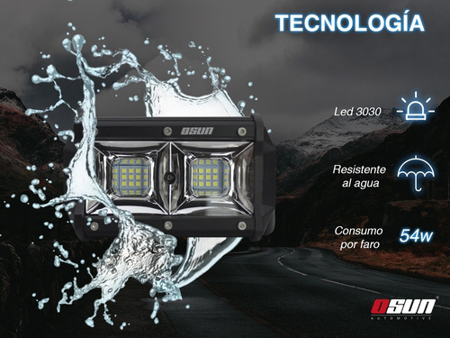 Imagen 3 de 8 de Faro Led Con 72w Luz De Alta Intensidad Con 18 Led Tipo 3030