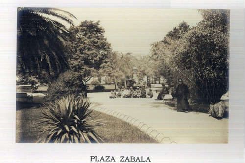 Plaza Zabala Montevideo Antiguo Año 1910 - Lámina 45x30 Cm.