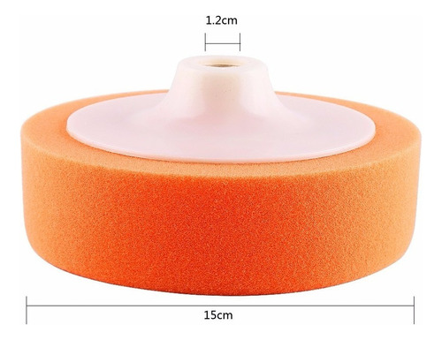 Discos Para Aplicar Cera Y Pulir, De Esponja Naranja, 6 In