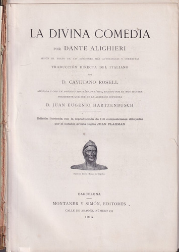 La Divina Comedia D Alghieri Montaner Y Simon