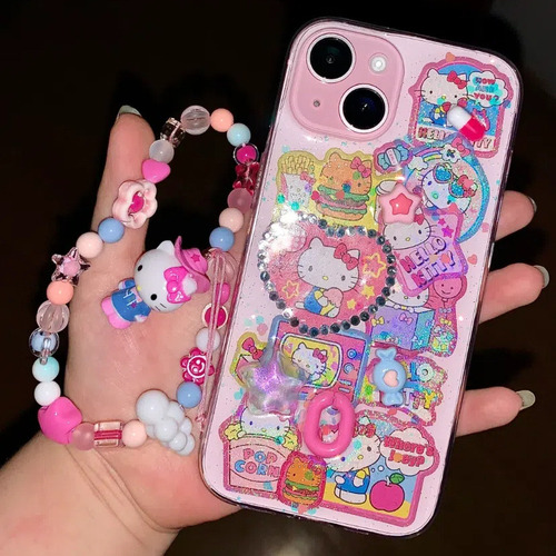 Capa De Celular Hello Kitty Para iPhone 16/15/14/13/12/11
