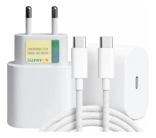 Carregador Turbo 30w Para iPhone 15 16 17plus Pro Max Tipo C Branco