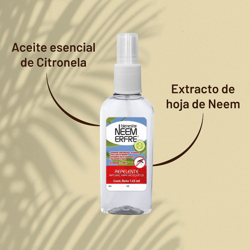 Paq 2 Repelente Natural De Neem Para Mosquitos