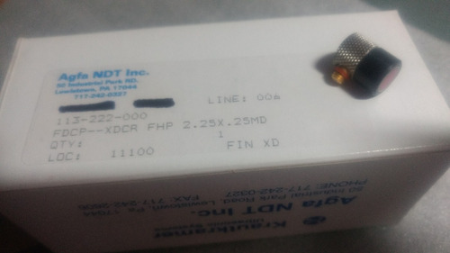 Transductor Contacto Tipo F Ultrasonido 2.25mhz .250 (Usado)