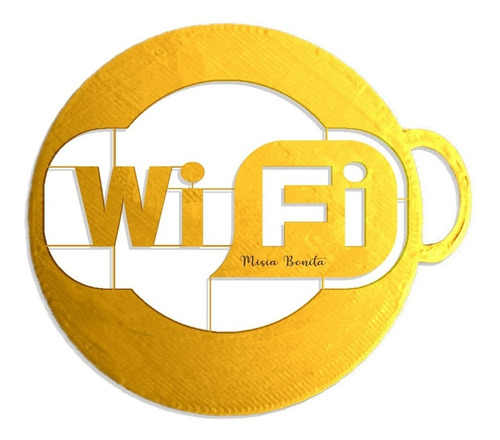 Wi Fi Logo Stencil - Plantillas 6 - 8 Cm Cafe Reposteria 