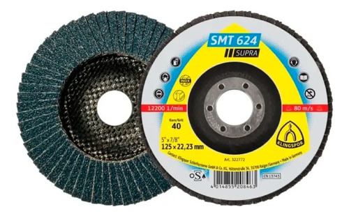 Klingspor Disco Lam Smt624 115x22,23 Gr80 41/2puLG