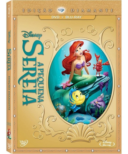 A Pequena Sereia - Blu-ray + Dvd - Disney - Novo