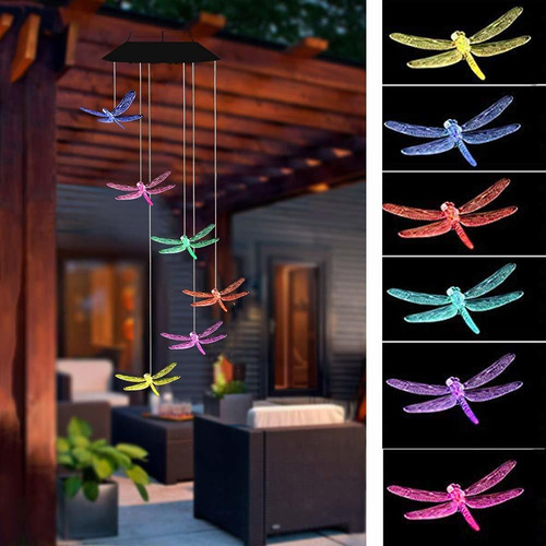 F Impermeable Libélula Al Aire Libre Viento Luz Para Patio