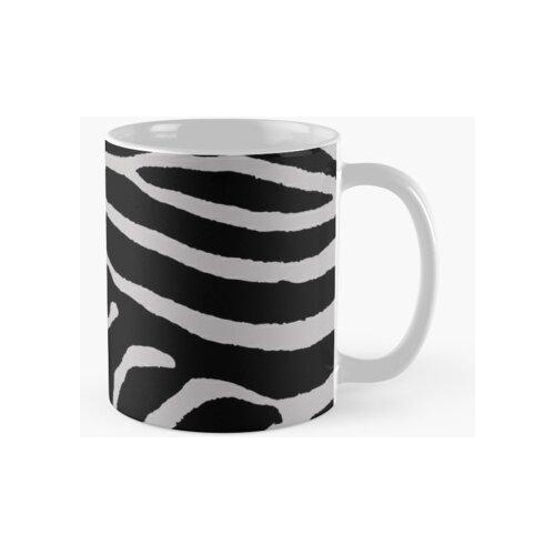 Taza Zebra Wild Animal Print 286 Black And Gray Calidad Prem