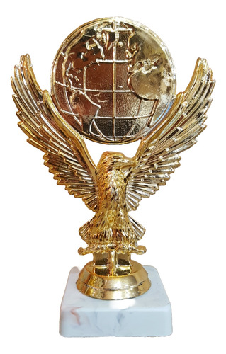 Trofeo Plástico Standard Aguila Mundo Base Baja - Souvenir