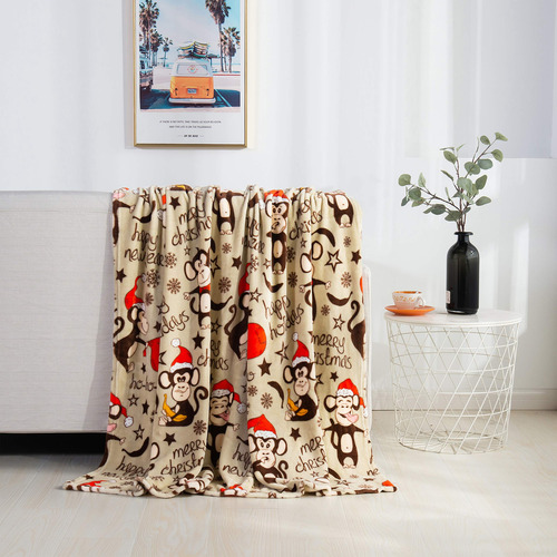 Manta De Forro De Vellón Estampada Navidad 127 X 152 Cm Simi