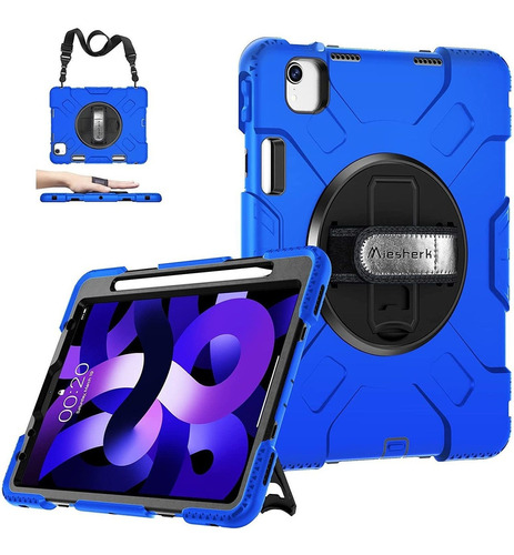 Funda Para iPad Air 5 10.9 Con Soporte Para Lapiz (azul)