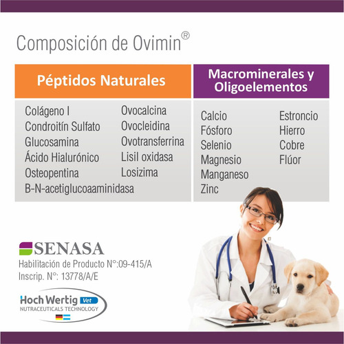 Ovimin Condroprotector Mascotas, Articulac Y Huesos 60 Cáp