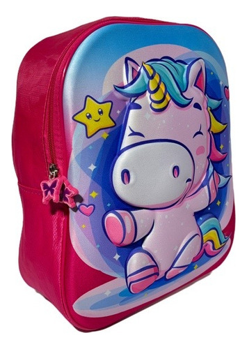 Mochila De Espalda Escolar Unicornio 12'' Pulgadas Para Niña