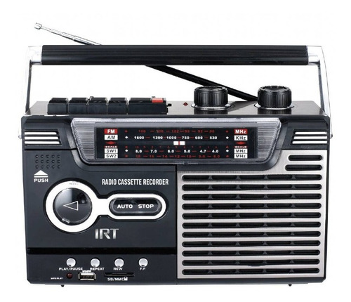 Radio Cassette Bluetooth Portátil Irt Usb Am Fm  Fx