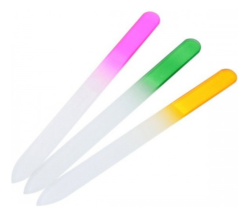 Lixa Cristal De Vidro Para Unhas Tam 14cm - Cores Variadas
