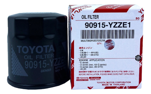 Filtro Aceite Toyota Corolla 2006 2007 2008 New Sensasion