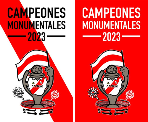 River Plate Campeones Monumentales 2023 Vector Utilería
