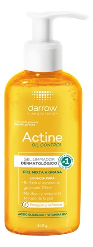 Darrow Actine Oil Control Gel Limpiador 140g