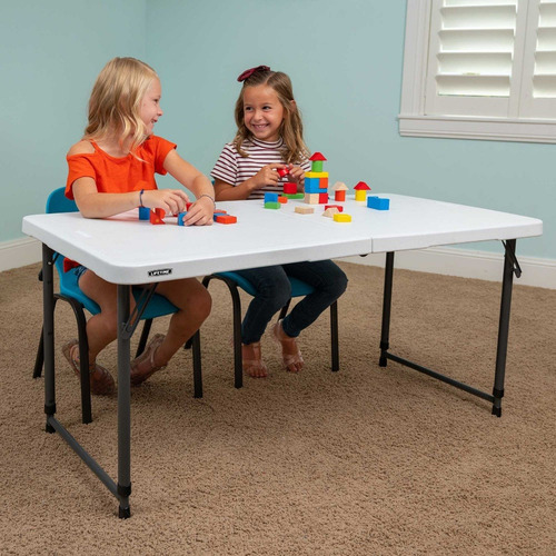 Imagen 4 de 10 de Mesa Plegable Camping Lifetime 120 Cm Multiuso Regulable