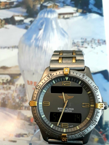 Relogio Breitling Aerospace Titanium E Ouro 40 Mm Digital