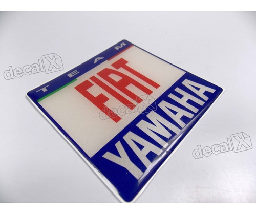 Emblema Adesivo Resinado Yamaha Team Fiat 8x8 Cms Cor ADESIVO EMBLEMA GRÁFICO TEAM FIAT