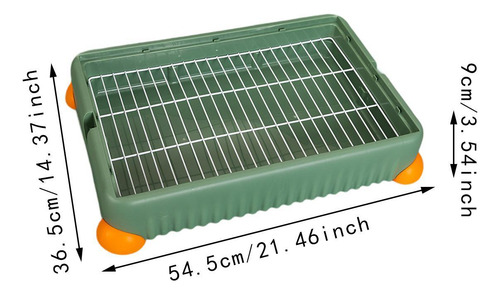 Bandeja De Arena Para Conejos, Bandeja Para Orinar Verde L