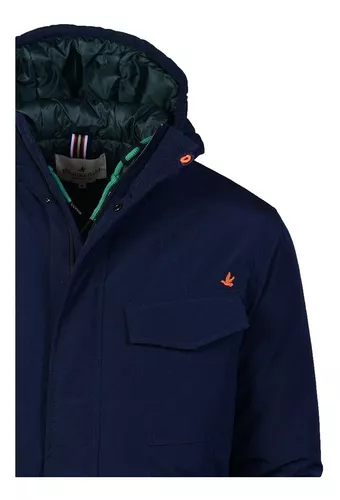 Campera Parka Basilea Abrigada Capucha Impermeable Hombre