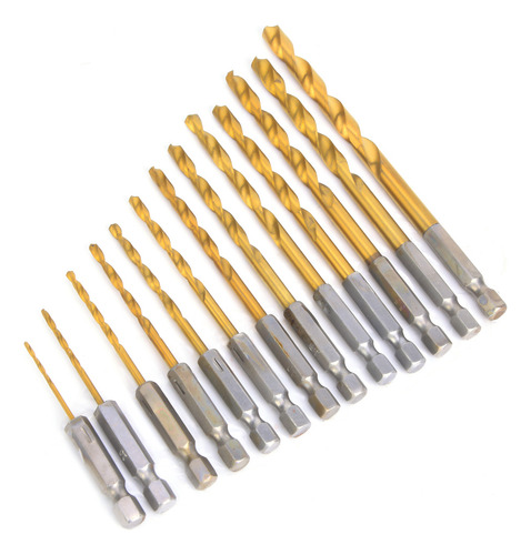 Juego De Brocas Para Madera, 13 Piezas, Vástago Hexagonal De