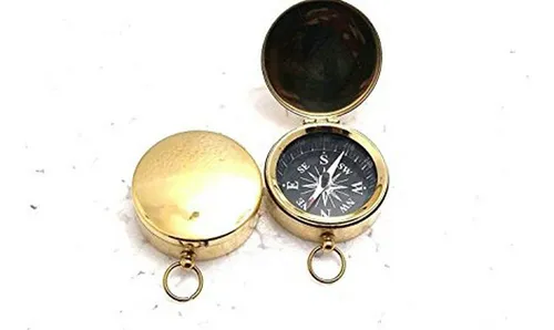 Shaheera Náutico De Latón Macizo 2 '' Compass De Latón, Comp