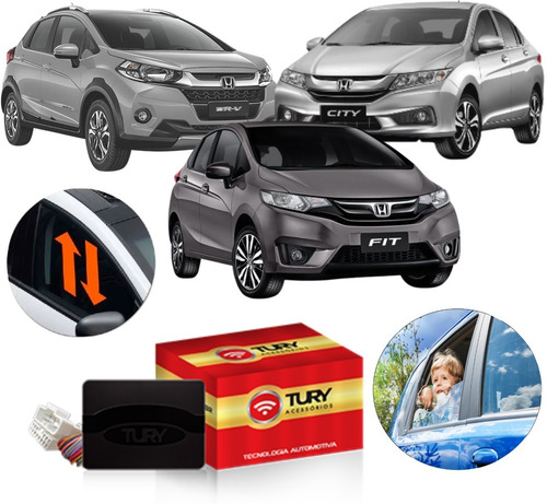 Imagem 2 de 5 de Módulo Subida De Vidros Honda Fit 2015 2016 2017 2018 Tury