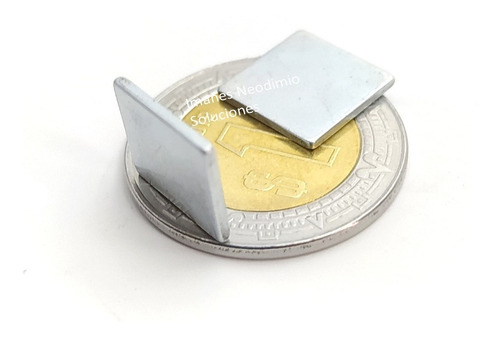Imagen 2 de 10 de 50 Imanes Neodimio 10mm X 10mm X 1mm Broche Xto