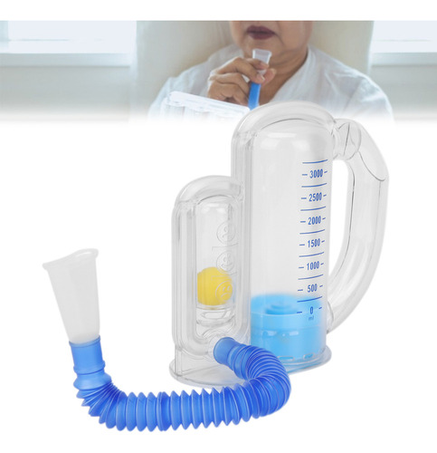Ejercitador De Respiración Con Espirometría De 3000 Ml, Lung