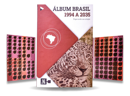 1 Álbum Para Coleção Moedas Brasileiras Do Real 1994 A 2035