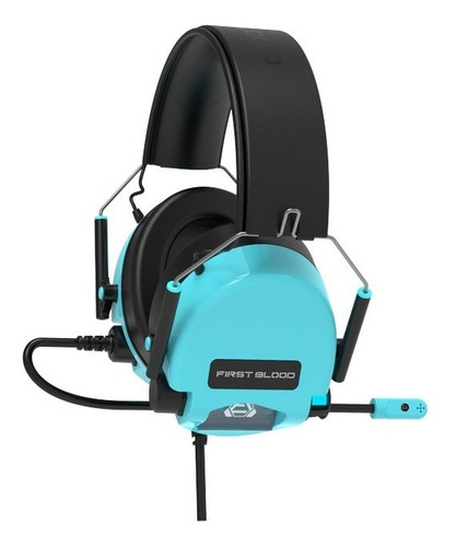 Imagen 3 de 8 de Headset Gamer 7.1 Usb Rgb - Ajazz Ah10 Azul